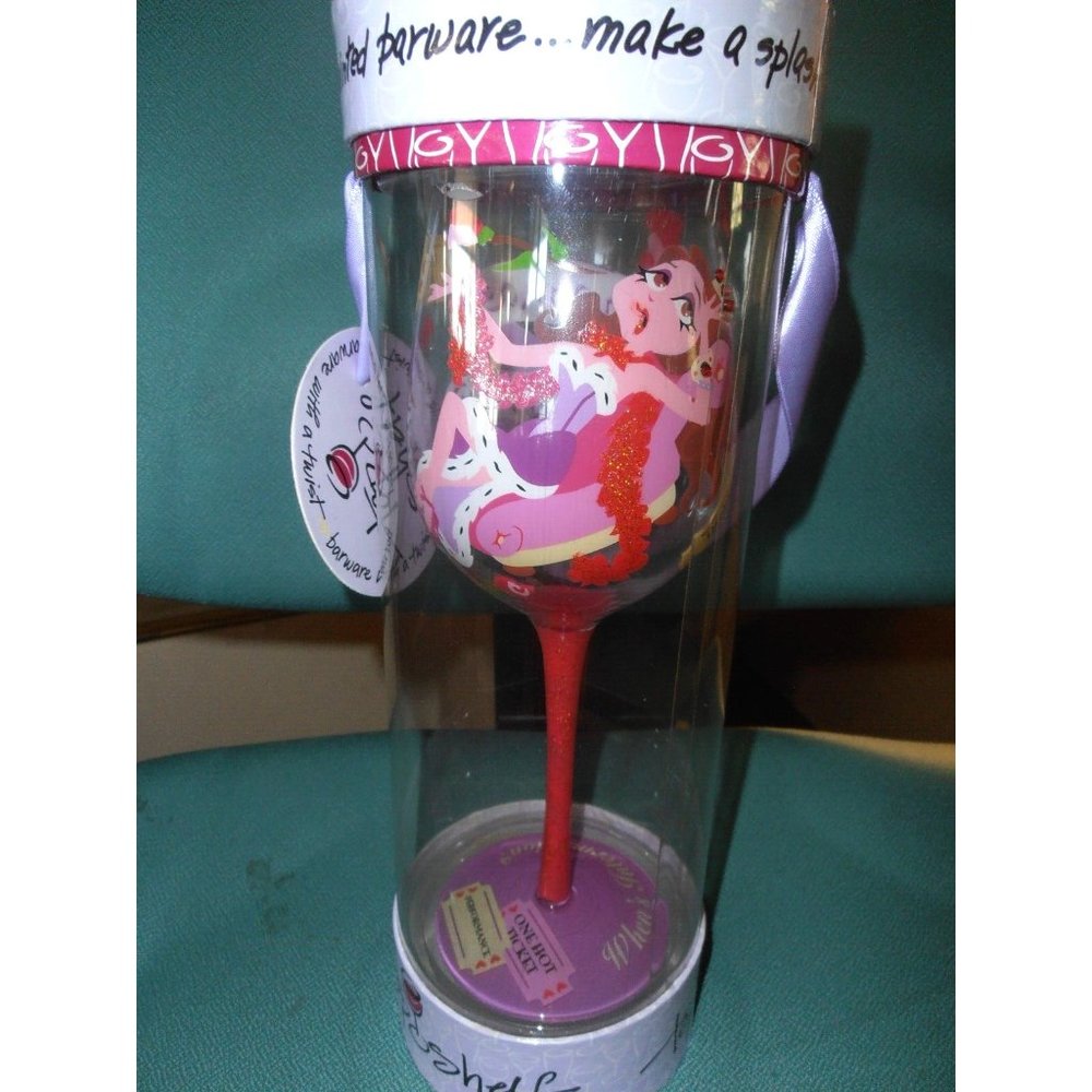 Top Shelf Barware with a Twist Drama Queen Wine Glass New in Box